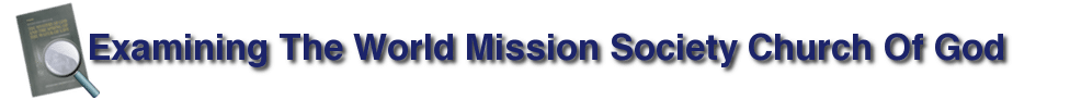 Examining the World Mission Society Church of God