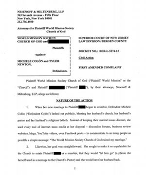 First Amended Complaint – WMSCOG et al. vs. Colón et al. – NJ BER-L-5274-12